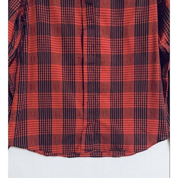 Diane Von Furstenberg DVF Womens 10 Long Sleeve Plaid Button Up Top Classic - Picture 2 of 6